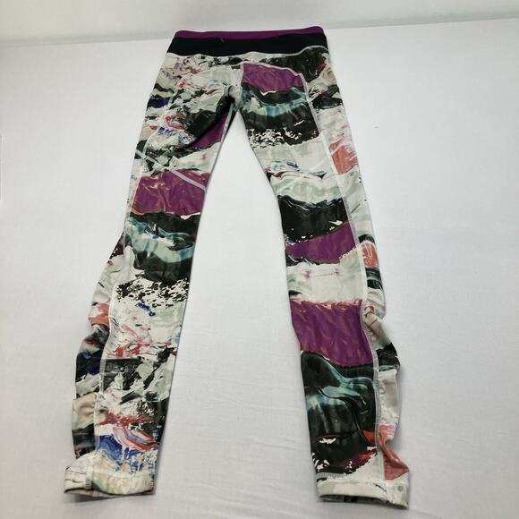 Lululemon Speed Tight III Luxtreme White Watercolor Size 4 30” Legging - Picture 16 of 16